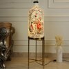 Ivory Bearer Foldable Metal Electric Floor Lamp in White Colour