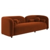 Homro Velvet 3 Seater Sofa in Orange Colour