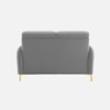 Monly Velvet 2 Seater Sofa Grey Color
