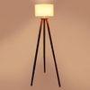 Xander White Cotton Shade Floor Lamp