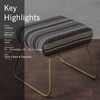 Bohemian Jacquard Metallic Stool in Black & White Color Set of 2