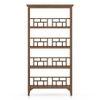 Enid Solid Wood Bookshelf in Amber Walnut Finish
