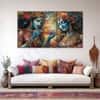 The Castle Decor Radha Krishna Wall Painting Wooden Framed 27x48 Inch (Style 2)