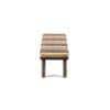 Asteria Solid Wood 2 Seater Bench In Stripe Multi Colour Jackard Fabric