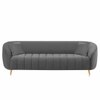 Nero Velvet 3 Seater Sofa in Dark Grey Colour