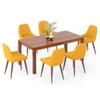 Atlas Solid Wood 6 Seater Dining Table With Rickman Lounge Chairs