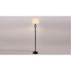 Haley Black Cotton Shade Floor Lamp