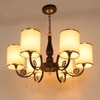 Eliante 6-Light Mild Steel Chandelier, Modern Ceiling Fixture For Living Room, Dining Room