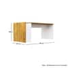 Hexa Engineered Wood Coffee Table In Frosty White And Giant Wood