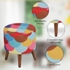 Wyatt Solid Wood  Ottomon in  Multicolor Colour