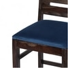 Rosslyn Sheesham Wood Dining Chair in Mahogany Finish & Navy Blue Velvet Cushion Seat