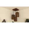 Trikona Brown Solid Wood Cluster Hanging Light
