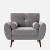 Faro Velvet 1 Seater Sofa in Grey Colour