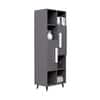 Hexa Engineered Wood Bookshelf Multipurpose Storage Rack in Slate Grey Colour