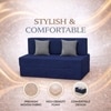 Usha Shriram Folding 2 Seater Double Foam Fold Out Sofa Cum Bed  in Dark Blue Colour