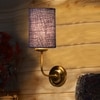 Devansh Metal Electric Wall Light in Gold Colour with Blue Shade Count of 1 Light