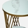 Metlim Metal Side Table in Gold Colour