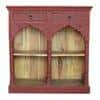 Casventa Solid Wood Bookshelf In Red Wine Finish