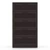 Bennis Engineered Wood Chest of 5 Drawers in Dark Walnut Finish