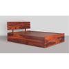 Sleepyhead Bed Gs | Premium Solid Sheesham Wood Queen Size Bed With Box Storage (Honey Brown)