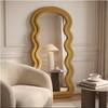 The Artment Mustard Ripple Edge Unbreakable Floor Mirror For Home (160 X 60 CM)