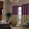 Stoa Paris Satin Curtain for Door, 70% Blackout Curtains, Set of 2, Versailles - Royal Rouge with Back Lining