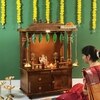 D'Dass Honey Finish Solid Sheesham Wooden Temple For Pooja