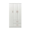 Ren 3 Door Engineered Wood Wardrobe in Silver Oak Finish