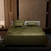Stoa Paris Super King Size Bedsheet with 4 Pillow Covers  Size Olive Oasis
