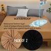 Premium Jacquard Polyester Fabric  Queen Size Bed  Waterproof Mattress Protector  Bed Cover 78x60  Pack of 2