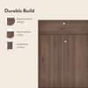 Webster 15 Pair Shoe Rack With Drawer in Classic Walnut Finish