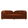 Homro Velvet 2 Seater Sofa in Orange Colour