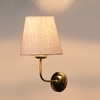 Devansh Metal Electric Wall Light in Gold Colour with White Shade Count of 1 Light