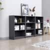 Hexa Engineered Wood Bookshelf Multipurpose Storage Rack in Slate Grey Colour
