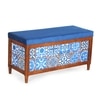 Harper Trunk in Blue Mosaic Tile Print
