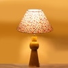 Devansh Multicolor Cotton Table Lamp With  Wood Natural Base (10X18 Inches)-40