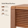 Linnea Solid Wood Side Table in Amber Walnut Finish
