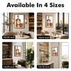 The Castle Decor Whiskey Bottle Glass Wall Art Framed Painting 20x30 Inch