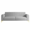 Veniza Velvet 3 Seater Sofa In Grey Colour