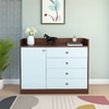 Homera 4 Chest of Drawers in Columbian Walnut and Frosty White Finish