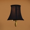Devansh Gold Wall Mounted Lamp With Black Cotton Shade
