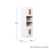 Hexa Red Crockery Unit Multipurpose Wooden Storage Cabinet in Frosty White Colour