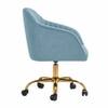 Doe Buck Louise Modern Sky Blue Velvet Office Chair