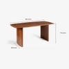 Anish Solid Wood Dining Table with Six Wayane Arm Chairs in Grey Colour