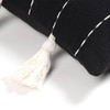 Pin Stripe Monochrome Tasseled Cotton Cushion Cover