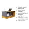 Hexa Engineered Wood Coffee Table With Storage And Open Rack In Giant Wood And Slate Grey