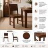 Noguchi Sheesham Wood Dining Chairs in Scratch Resistant Provincial Teak Finish Set of 2