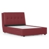 Bornholm Engineered Wood Queen Size Drawer Storage Upholstered Bed In Burgundy Leatherette