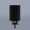 Devansh Metal Electric Wall Light in Antique Gold Colour with Black Shade Count of 1 Light
