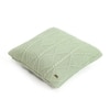 Cable Moss Desert Sage Cotton Knitted Cushion Cover 16X16 Inches